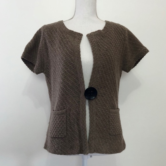 Smitten Brown Lambswool Cashmere Cardigan - Picture 2 of 8